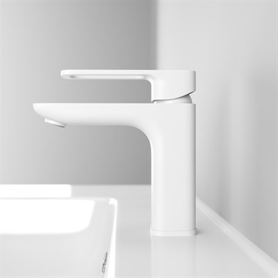 Смеситель IDDIS SLIDE для умывальника белый матовый SLIWT00i01 - фото 65303