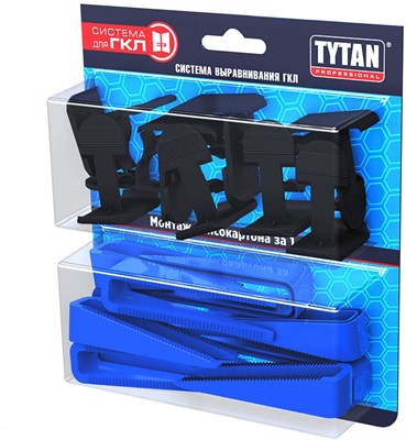 Система выравнивания ГКЛ TYTAN Professional 10 клипс+10 клиньев - фото 65438