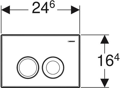Кнопка от инсталляции GEBERIT Delta 21 белый 115.125.11.1 - фото 65978