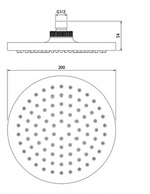 Душевая насадка IDDIS верхняя круглая 00120RPi64 - фото 66127