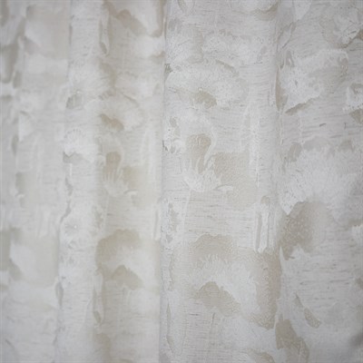 Шторы портьерные Жаккард лен цветы SX160420 135*260 2шт светло-бежевый 100753 - фото 66306