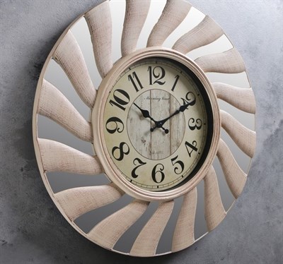 Часы настенные Интерьер Лучики Солнца светло-коричневые d=58см 3014871 - фото 66322