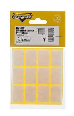 Пункт СТРОЙБАТ фетр.самокл. 20х30 белый (12шт) Element 12315/5750654 - фото 6656