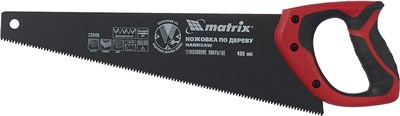 Ножовка по дереву MATRIX 7-8 TPI зуб 3D, каленый зуб, тефл.покр.полотна,2-х комп.рук-ка,400мм 23549 - фото 66690