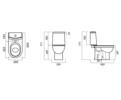 Унитаз-компакт SANITA LUXE Next Slim микролифт белый - фото 66785