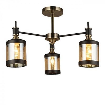 Светильник потолочный ESCADA 599/3P E27*60W Antique brass/Black - фото 66835
