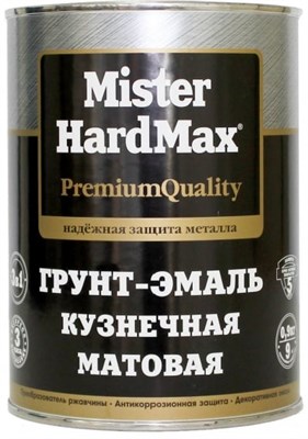 Грунт-Эмаль КУЗНЕЧНАЯ КВИЛ MISTER HARDMAX RAL 9005 глубоко-черный 1,9 КГ - фото 66883