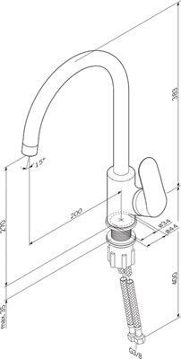 Смеситель AM.PM для кухни LIKE хром F8007100 - фото 66972