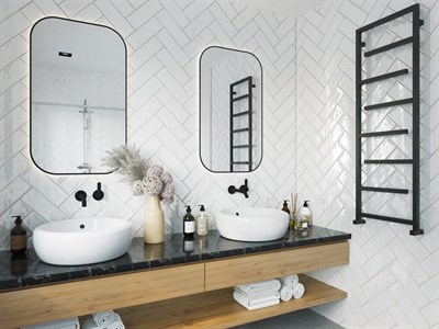 Плитка GOLDEN TILE облицовочная VITA 100*300 рельеф белый 6V0051 - фото 67059