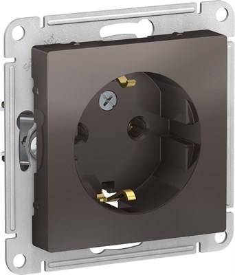 Розетка AtlasDesign с з/к 16А, механиз мокко ATN000643 - фото 67119