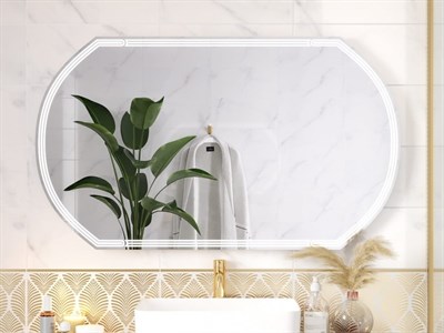 Зеркало LED DESIGN 120*70 с подсветкой, антизапотевание, овальное 090 - фото 67136
