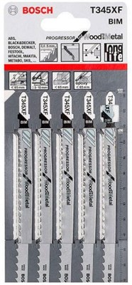 Пилки лобзиковые BOSCH T 345 XF BIM 5шт 2608634994 - фото 67204