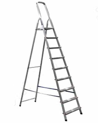 Стремянка алюминиевая KROFT НВ 9 ступеней 603009/1110109 - фото 6724