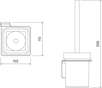 Ерш IDDIS Slide матовое стекло, графит SLIGMG0i47 - фото 67393
