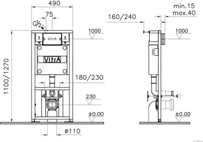 Инсталляция для унитаза 3/6 742-5800 - фото 67558