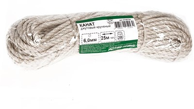 Канат СТРОЙБАТ джутовый крученый 6,0 мм (25 м) 219610/2745734 - фото 67780