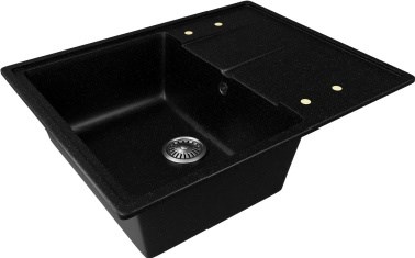 Мойка ZOX с крылом, черная 480*740*180мм ZX-GM 06 - фото 67797