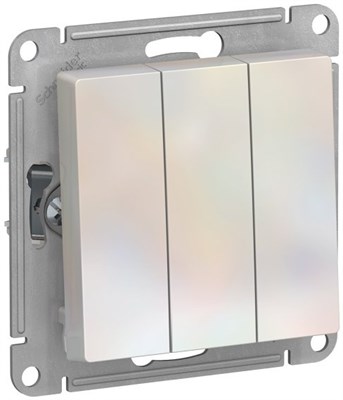 Выключатель WESSEN AtlasDesign 3-кл., сх 1+1+1, 10АХ, механизм жемчуг ATN000431 - фото 67825