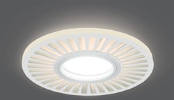 Светильник GAUSS BackLight BL137 Круглый узор белый 3W Gu5.3 LED 3000K - фото 68115