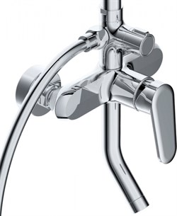 Комплекс для душа НЕПТУН (смеситель, стойка, лейка, шланг) 528-1 - фото 68181