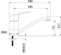 Смеситель SIMP для умывальника Milardo SIMSBR0M01 - фото 68464