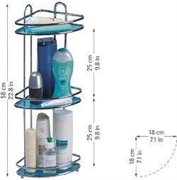 Полка 3-х ярусная угловая Tatkraft KAISER mini 23*18*58 арт.10048 - фото 68562