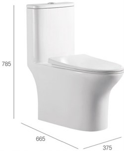 Унитаз ГРАНДФАЯНС моноблок SM9614 с крышкой дюропласт микролифт - фото 68574