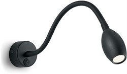 Подсветка настенная Feron AL7720 3W 3700К 230V 210Lm IP20 чёрный 60*60*370 корпус алюминий 41229 - фото 68679