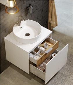 Тумба для ванной комнаты AQWELLA Mobi 60 Белый/Белый MOB0106W/MOB0706W - фото 68965