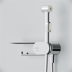 Гигиенический набор AM.PM Like со смесителем для душа с полкой, хром F0202600 - фото 69045