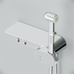 Гигиенический набор AM.PM Like со смесителем для душа с полкой, хром F0202600 - фото 69046