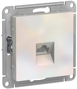 Розетка WESSEN AtlasDesign комп. RJ45 кат. 5Е, механиз жемчуг ATN000483 - фото 69076