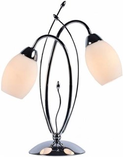 Светильник настольный ESCADA 10161/T E27*60W Chrome/White - фото 69330