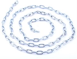 Цепь СТРОЙБАТ DIN 766 (кор. звено) 4мм (белый цинк 10 м) 324110 - фото 69384