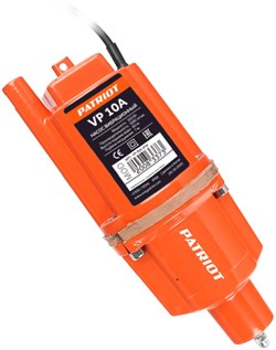 Насос PATRIOT погружной вибрационный VP 10А, 300Вт, 18л/мин, H-60м, D-96мм 315302500 - фото 69434