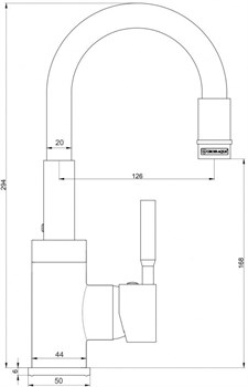 Смеситель GROSS AQUA для кухни с гибким изливом ColorFlex 3241508W белый - фото 69449