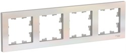 Рамка WESSEN AtlasDesign 4-п универсальная жемчуг ATN000404 - фото 69452