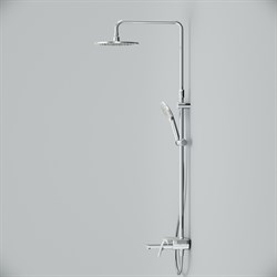 Душевая система AM.PM Like:смесит,полка,верх.душ,d220мм,руч.душ,штанга1030-1460мм хром F0780700 - фото 69568