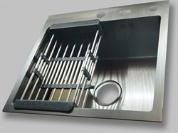 Кухонная мойка 500*450 арт.ST-HS5045BL черный - фото 69592