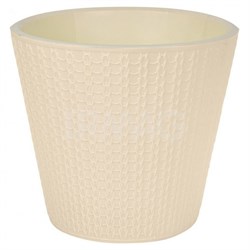 Горшок для цветов IDILAND Velvet D230мм, 5л, светло-бежевый 221603025/01 (15) - фото 69619