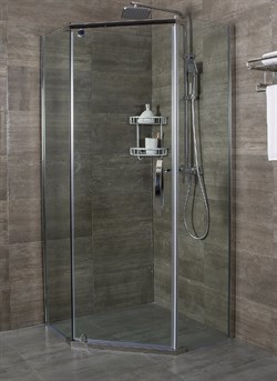 Душевое ограждение AB215-90 18261 900*900*2000 без поддона светлое стекло - фото 70094