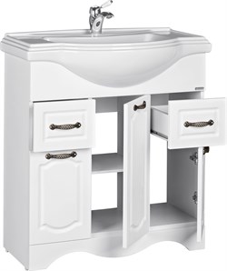 Тумба под умывальник RICH 80 Классик Белое DR6003T - фото 70168