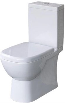 Унитаз-компакт SANITA LUXE Quadro Slim с крышкой микролифт белый - фото 70322