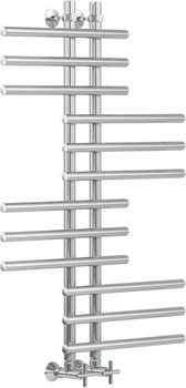 Полотенцесушитель НИКА BAMBOO ЛБ-5 100/10/70 водяной, RAL9005МАТ черный матовый - фото 70509