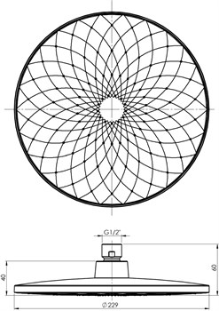 Верхний душ Mosaic (BK) 622157B - фото 70599