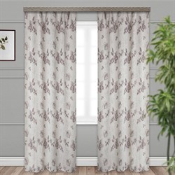 Шторы портьерные Жаккард Фиалка 190*275 2шт темно-бежевые 100068 - фото 70789