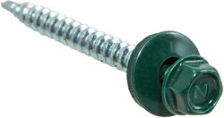 Саморезы СТРОЙБАТ кровельные с буром 4,8x50 (зеленый 40 шт) 304620 - фото 70831
