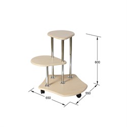 Подставка ДВОЕЧКА 650 × 550 × 600 мм, цвет дуб белёный 4527577 - фото 71025