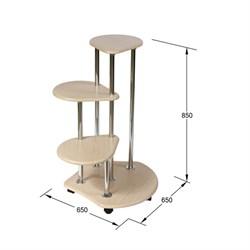 Подставка ТРОЕЧКА 650 × 650 × 850 мм, цвет дуб белёный 4527574 - фото 71039