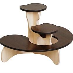 Полка для цветов Багира-2 800*550*520 венге/дуб выбеленный 3587847 - фото 71044